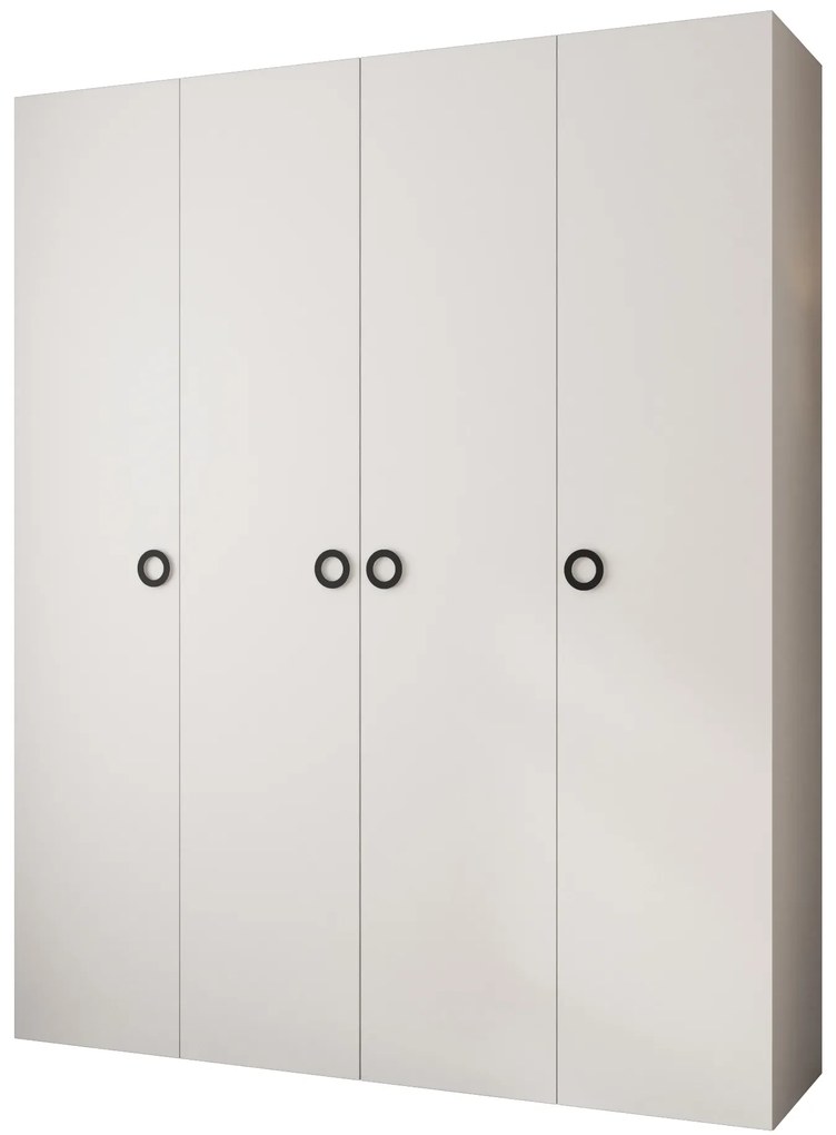 Dulap de haine 200 cm Carmela 40-1 (alb + Negru). 1126541