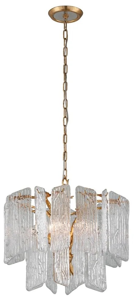 Candelabru LUX design deosebit PIEMONTE lucrat manual, cu 4 surse de lumina