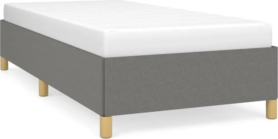 vidaXL Cadru de pat fără saltea, gri închis, 100x200 cm, textil