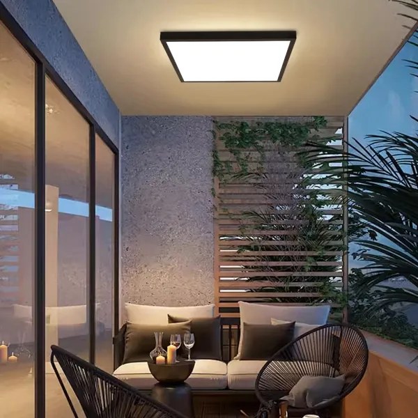 Brilagi-LED Lampă de baie reglabilă FRAME SMART LED/50W/230V IP44, negru + telecomandă