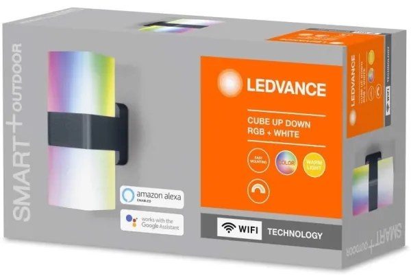 Ledvance - Aplica de perete LED RGB pentru exterior SMART + CUBE LED/13.5W/230V IP44 Wi-Fi