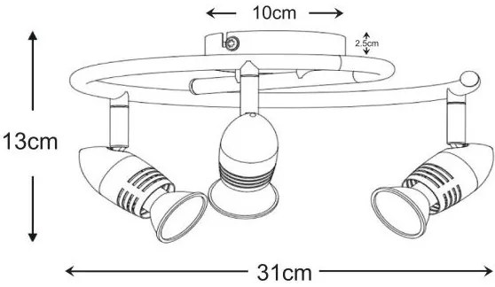 Lucide 13955/14/31 - Lampa spot LED CARO-LED 3xGU10/5W/230V alba