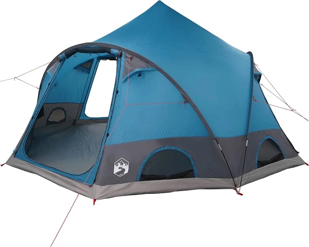 vidaXL Cort cu dome pentru 4 persoane albastru 505 x 450 x 248 cm