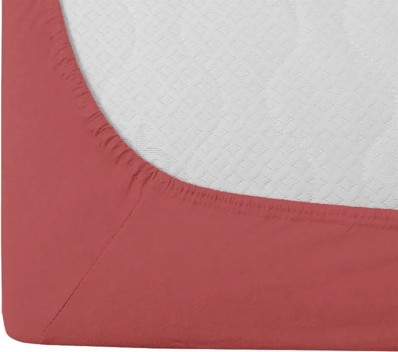 Cearsaf de pat din jerseu Culoare roz inchis, 90x200 cm