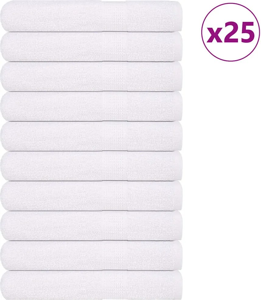vidaXL Prosoape de saună, FROGN, 25 buc., alb, 80x200 cm, 360 g/m²