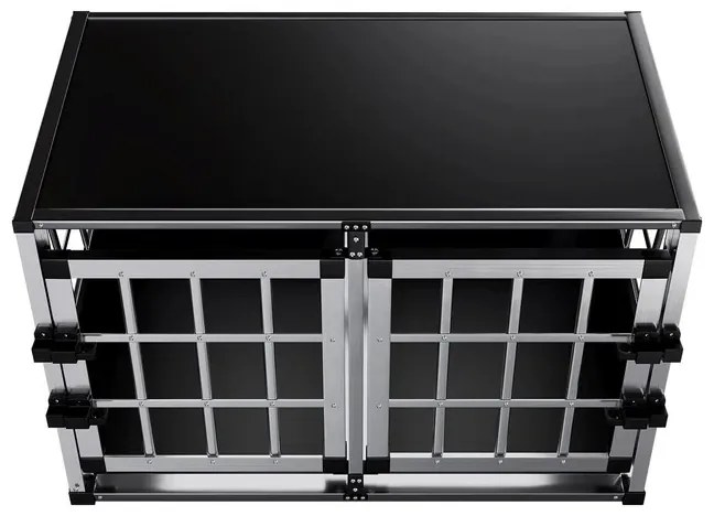 Juskys Lada din aluminiu pentru caini LX