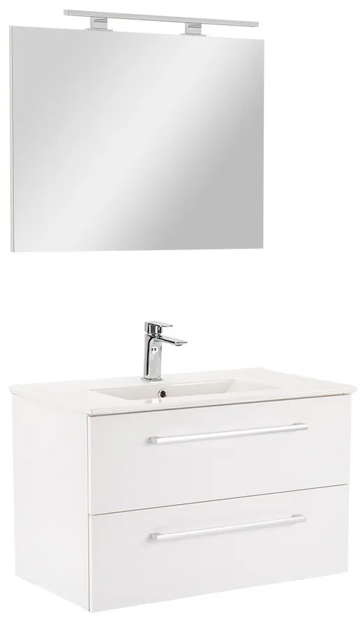 Mobilier complet de baie Vario Clam 80 alb-alb