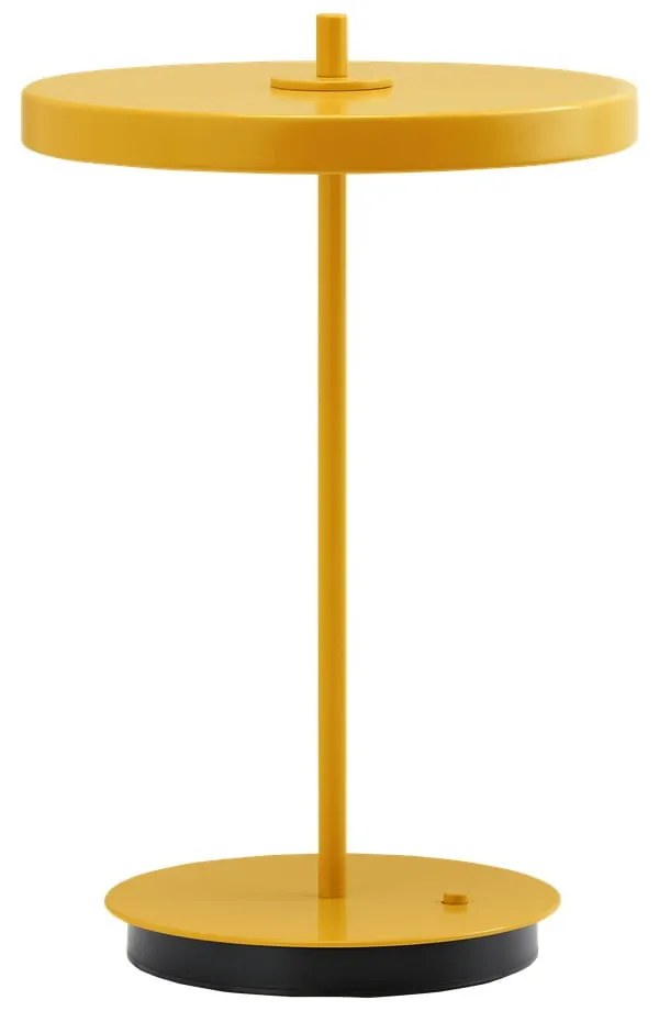 Veioză galbenă LED din metal cu abajur din metal (înălțime 31 cm) Asteria Move – UMAGE