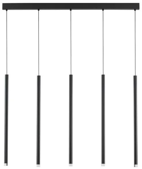 Lustra cu 5 pendule LED design tubular DANDIA