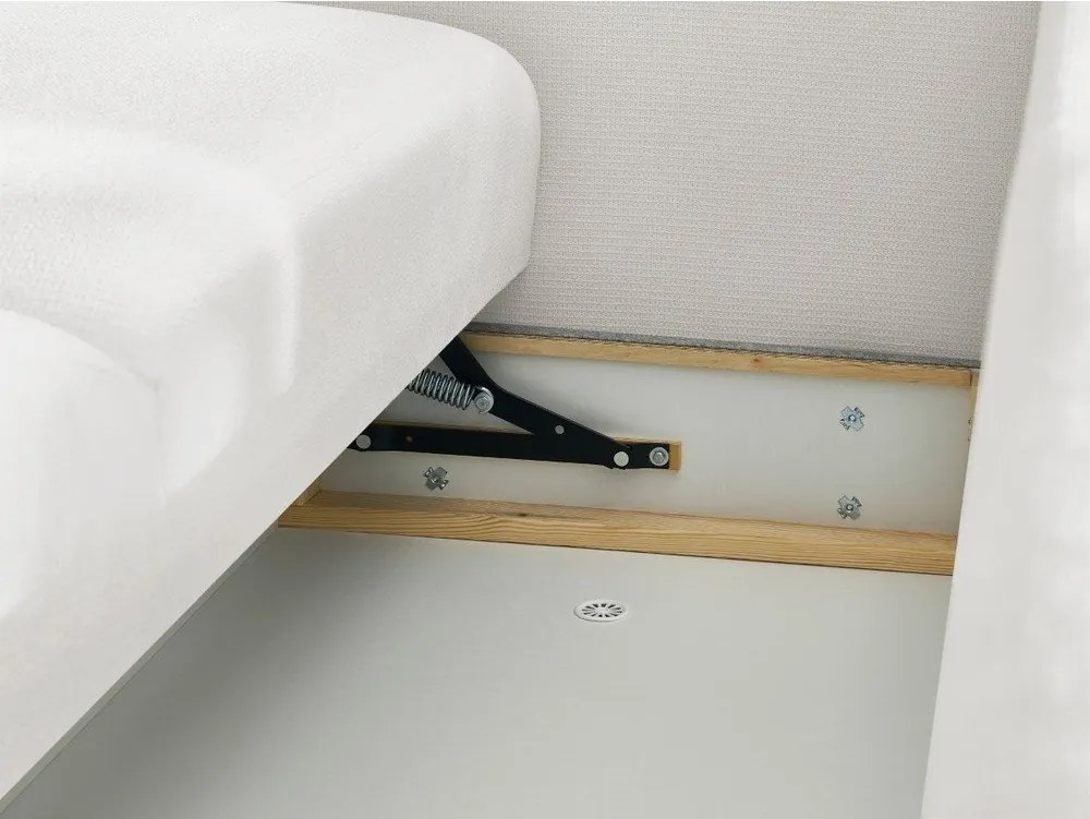 Canapea albă extensibilă/cu spațiu de depozitare 265 cm Ezechiel – Bobochic Paris