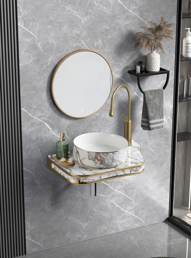 Lavoar Ceramic Premium 021 Pandora – 65.5×37×8 cm, Design Modern & Finisaj Lucios