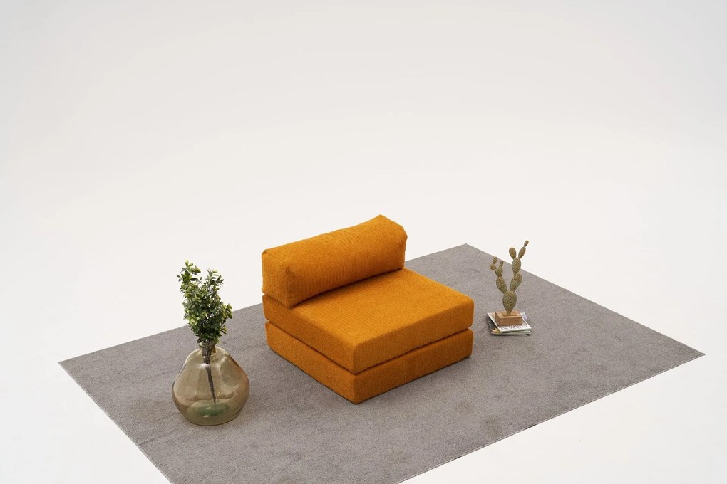 Atelier Del Sofa, Fotoliu extensibil Afet portocaliu 95/95/75 cm