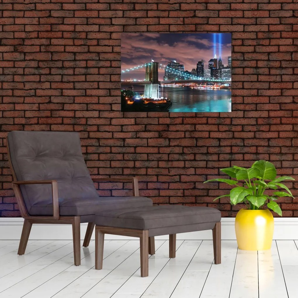 Tablou pe sticlă - New York, Manhattan (70x50 cm)