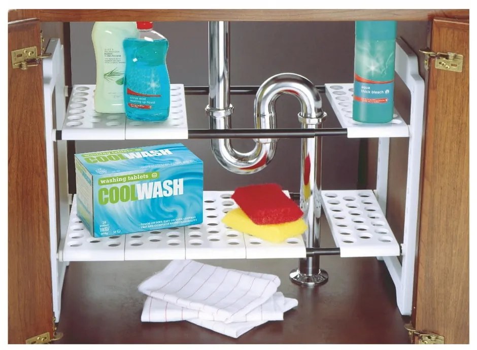 Organizator de pus sub chiuvetă Addis, alb