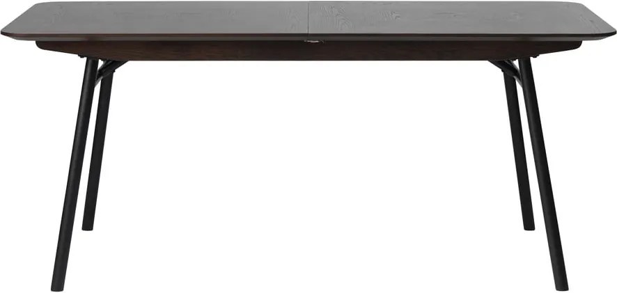 Masă de dining extensibilă Unique Furniture Latina, negru, 180 x 90 cm
