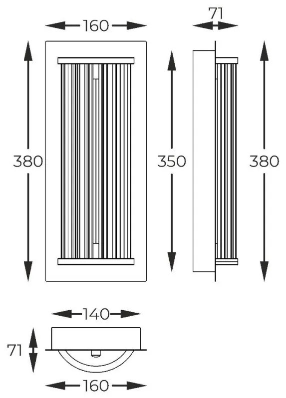Aplica de perete LED CCT si telecomanda Cally