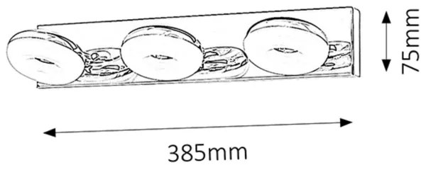 Rabalux 5718 - Corp de iluminat LED baie BEATA 3xLED/5W/230V