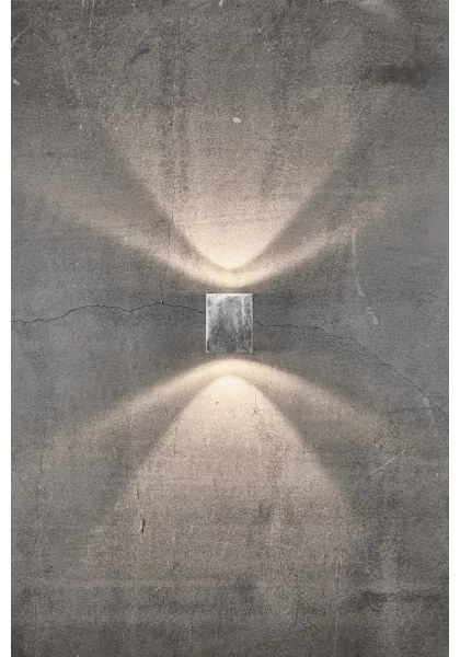 Nordlux - Aplica de perete LED pentru exterior CANTO, 2xLED/6W/230V, IP44, argintie