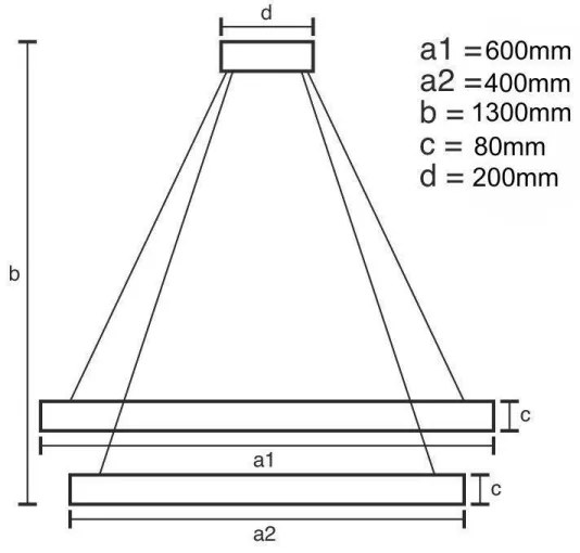 Lustră LED dimabilă pe cablu LED/80W/230V 3000-6500K + telecomandă
