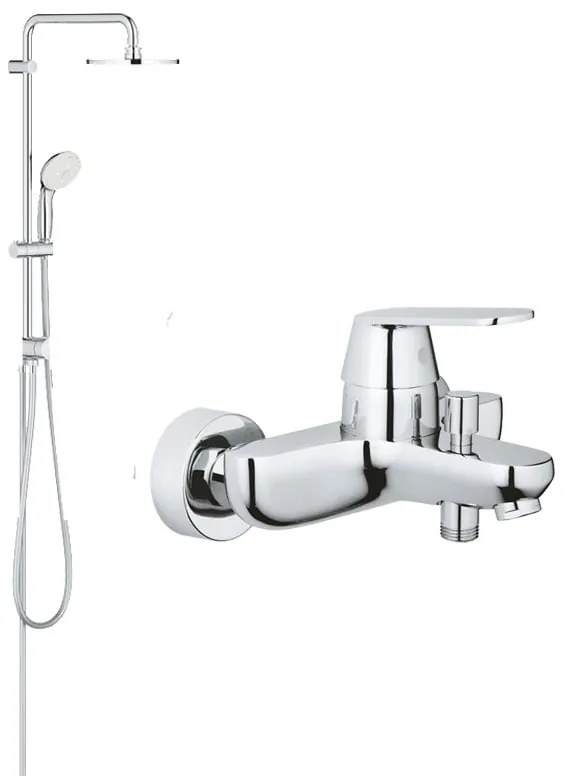 Pachet:Coloana dus Grohe New Tempesta 250,crom, baterie cada dus Eurosmart Cosmo (26980001, 32831000)