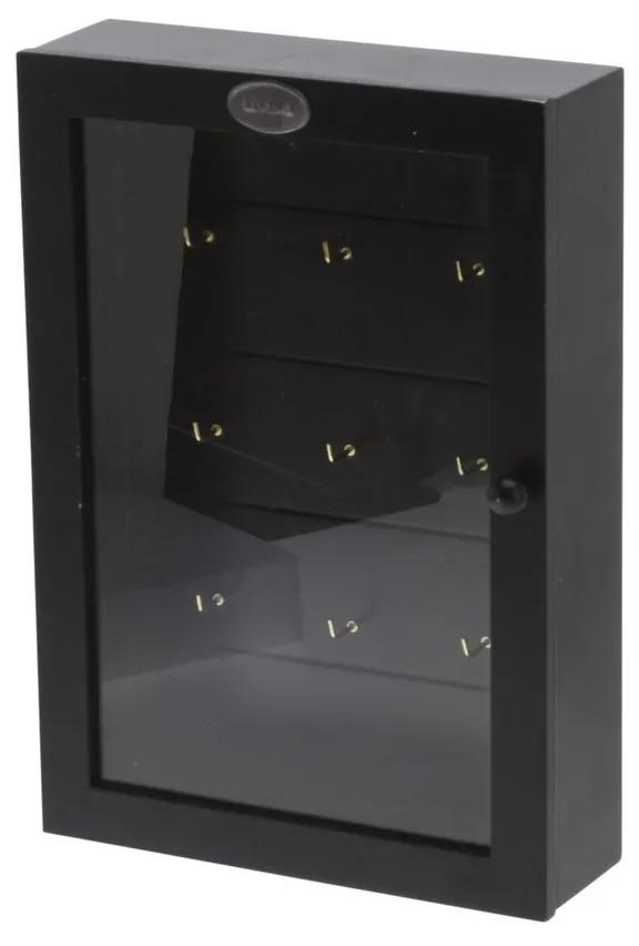 Cutie de chei Living negru, 27 x 19 x 6 cm