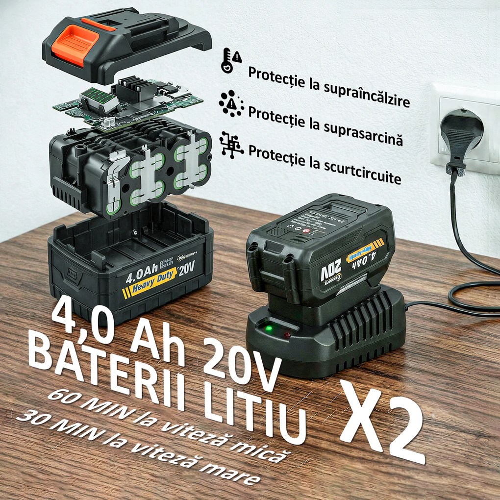 Outsunny Suflător de Frunze cu Baterie 20V, Motor Brushless 900W, 3 Niveluri de Viteză, Turbo Boost, Încărcător, Ușor, pentru Grădină, Frunze, Zăpadă, Praf | Aosom Romania