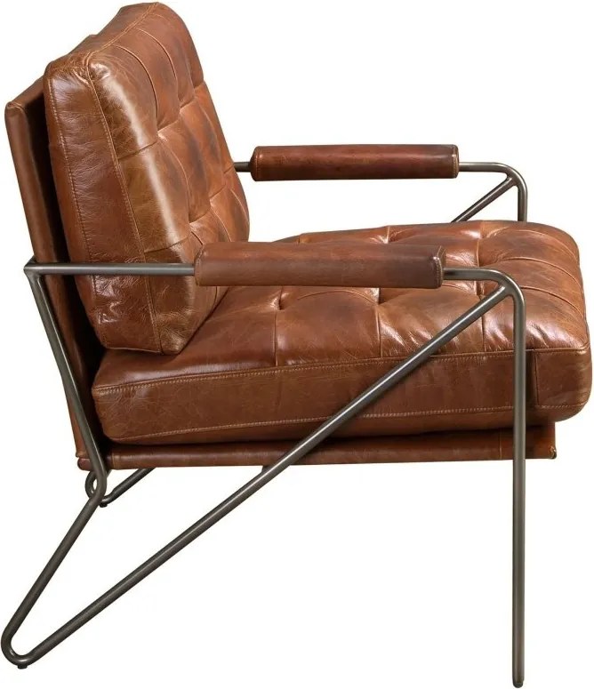 Fotoliu design LUX, Metal, Piele Naturala 5166