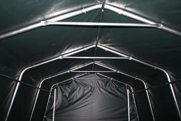 Adăpost din prelată 3,3×4,8 m (16 m²) – PVC 550 g/m²