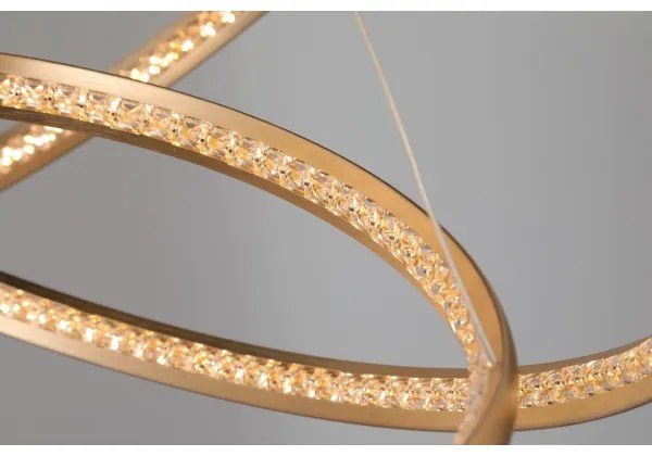 Lustră LED pe cablu BRIGHTON LED/55W/230V aurie Azzardo AZ4429