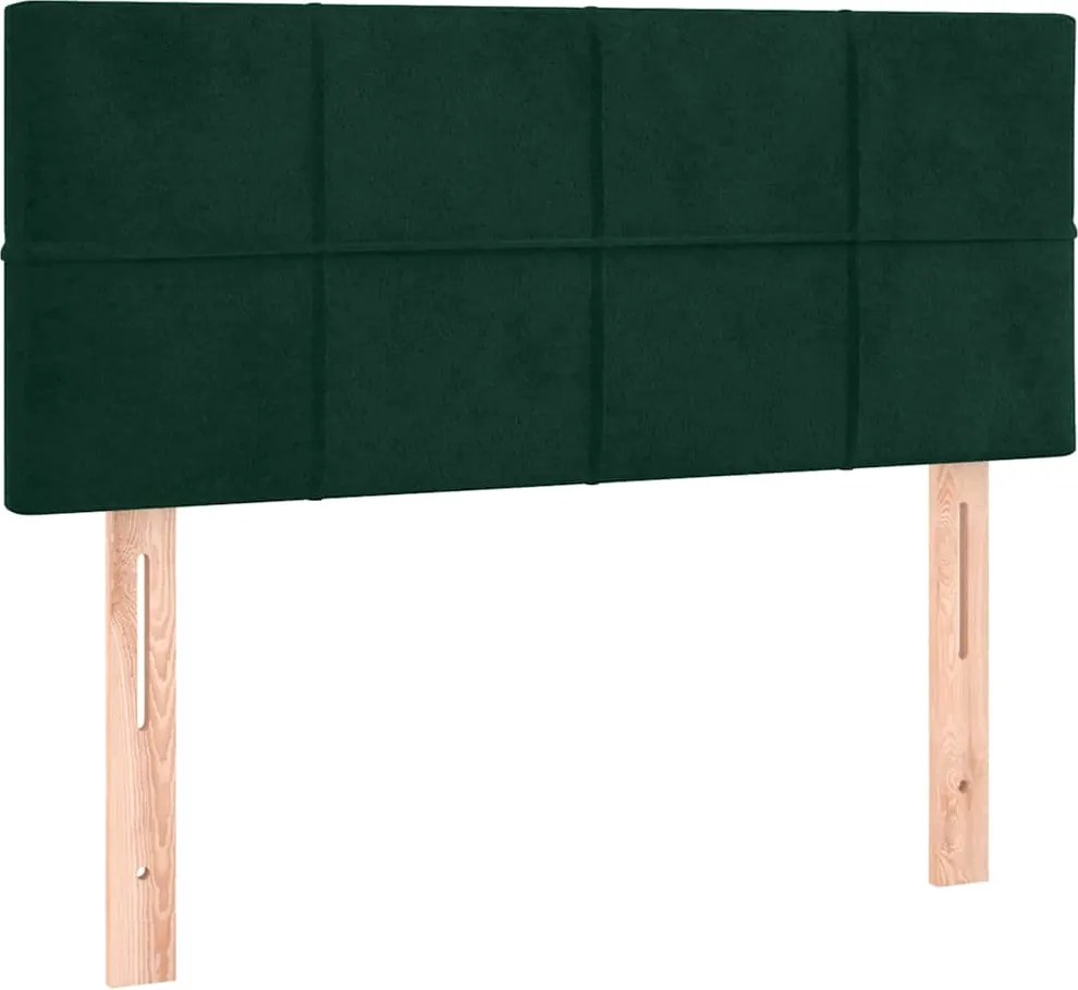vidaXL Tăblie de pat, verde închis, 100x5x78/88 cm, catifea