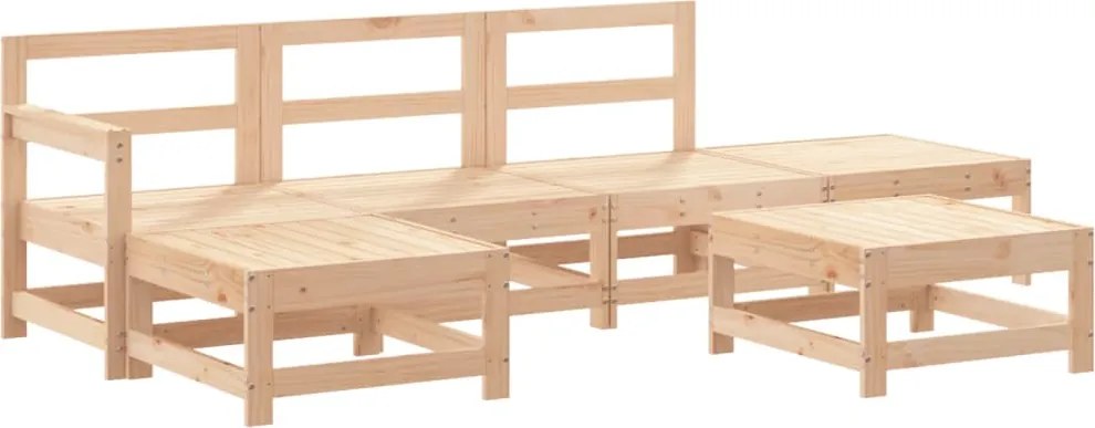 vidaXL Set mobilier relexare de grădină, 6 piese, lemn masiv de pin
