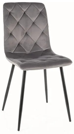 Scaun Jerry velvet gri Blu14