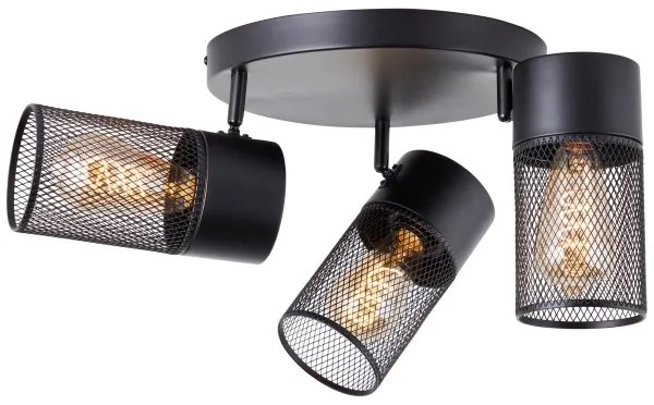 Brilliant - Spot reglabil KAMOLO 3xE27/40W/230V negru