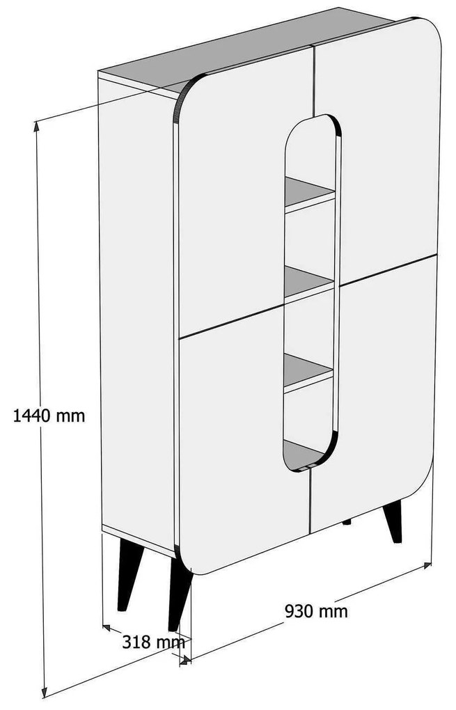 Dulap Monta (Nuc + albastru). 1088258
