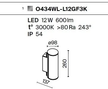 Aplica LED pentru exterior IP54 Rock