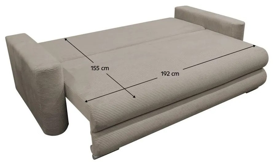 Canapea extensibilă Roselon (gri maro) (cu sp. depozitare). 1096906