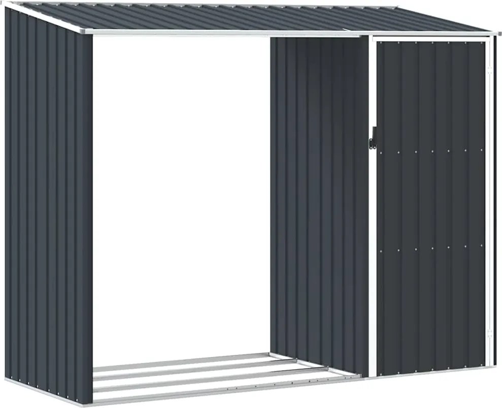 vidaXL Șopron grădină lemne de foc, antracit 245x98x159 cm oțel zincat
