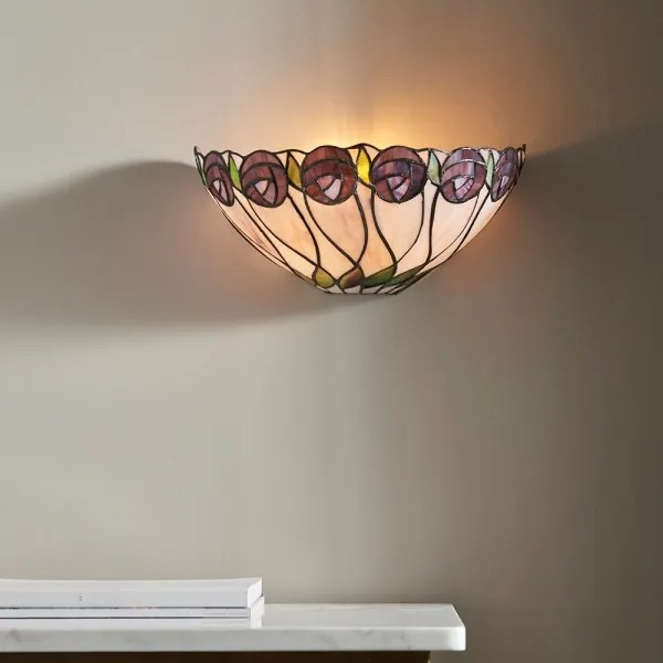 Endon 64178 - Aplică de perete Tiffany HUTCHINSON 1xE14/40W/230V