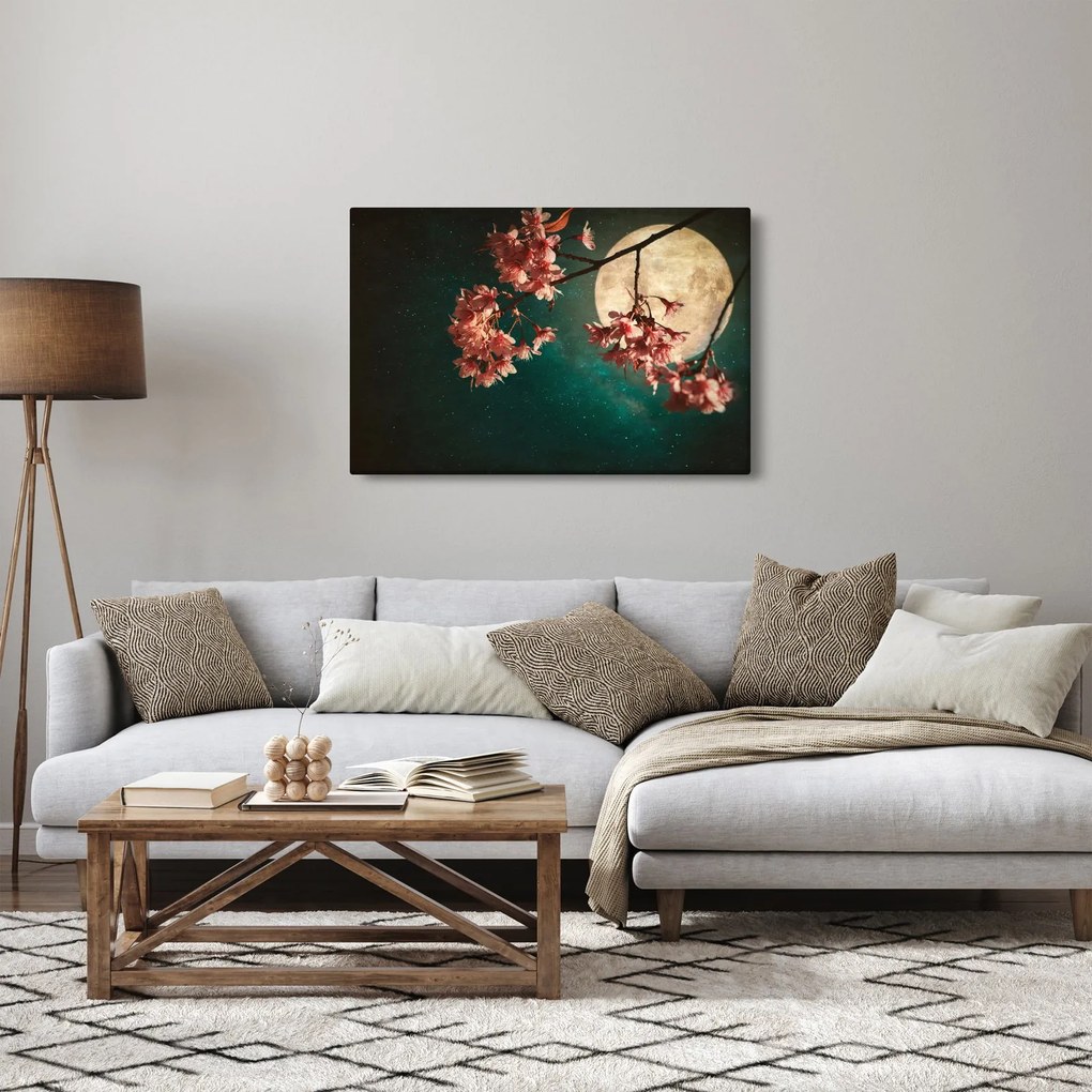 Tablou - Sakura în luna plină (90x60 cm)