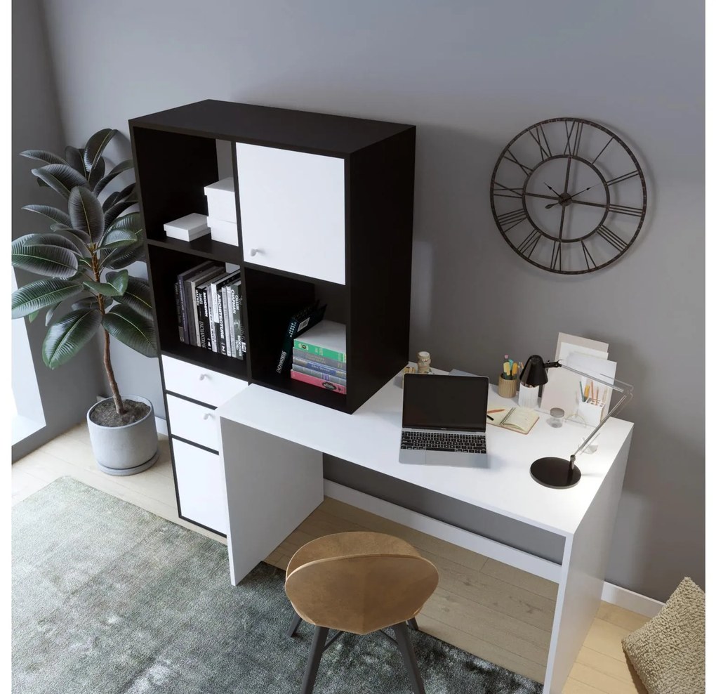 Masă PC Canny (Alb + Negru). 1088636