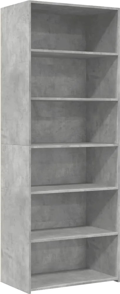 vidaXL Dulap înalt, gri beton, 70x41x185 cm, lemn prelucrat