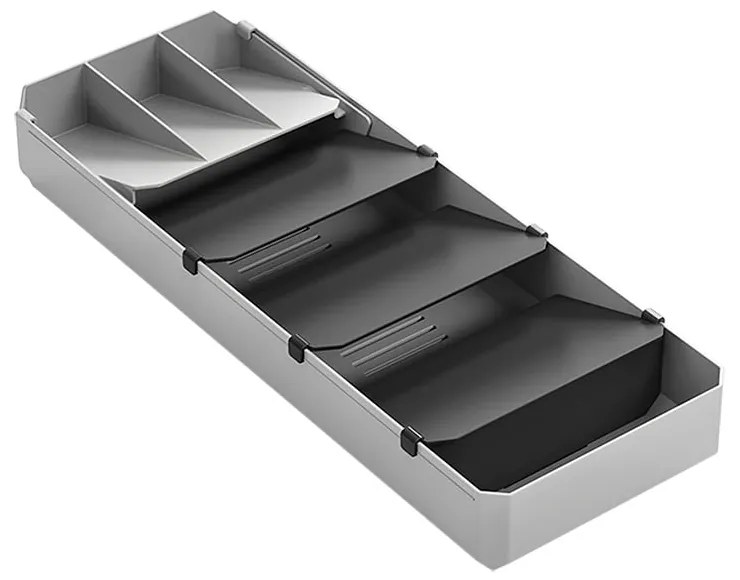 Organizator de tacâmuri gri din plastic 15 x 49 cm – Metaltex