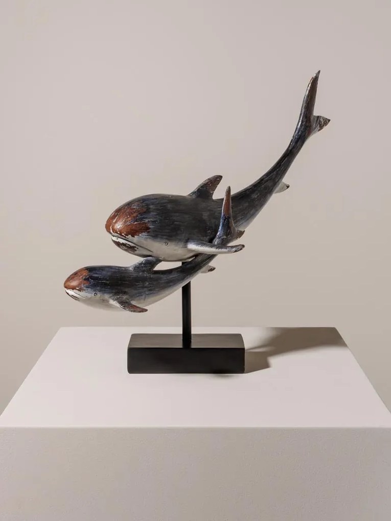 Decoratiune de masa pe postativ, in forma de balena, Whale