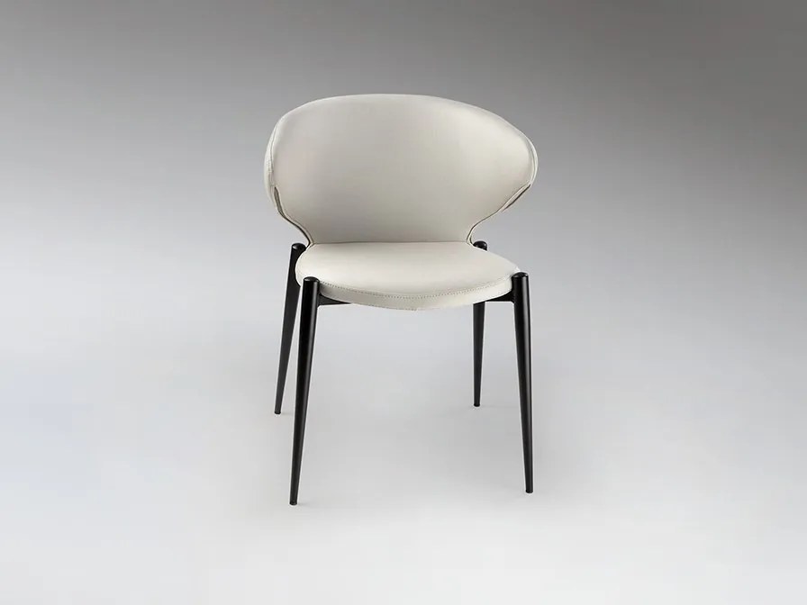 Scaun dining design elegant Alize alb