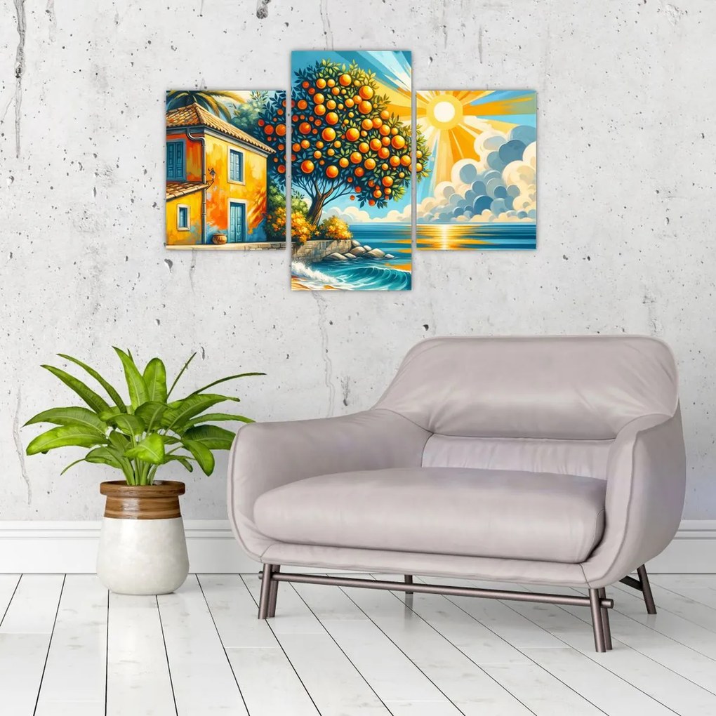 Tablou - Casă cu portocale I. (90x60 cm)