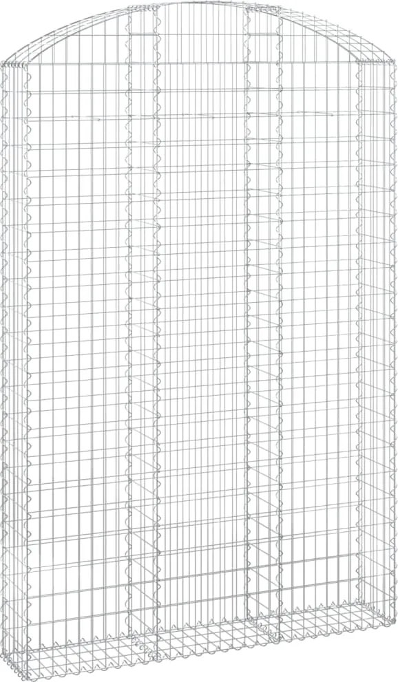 vidaXL Coș gabion arcuit, 150x30x220/240 cm, fier galvanizat