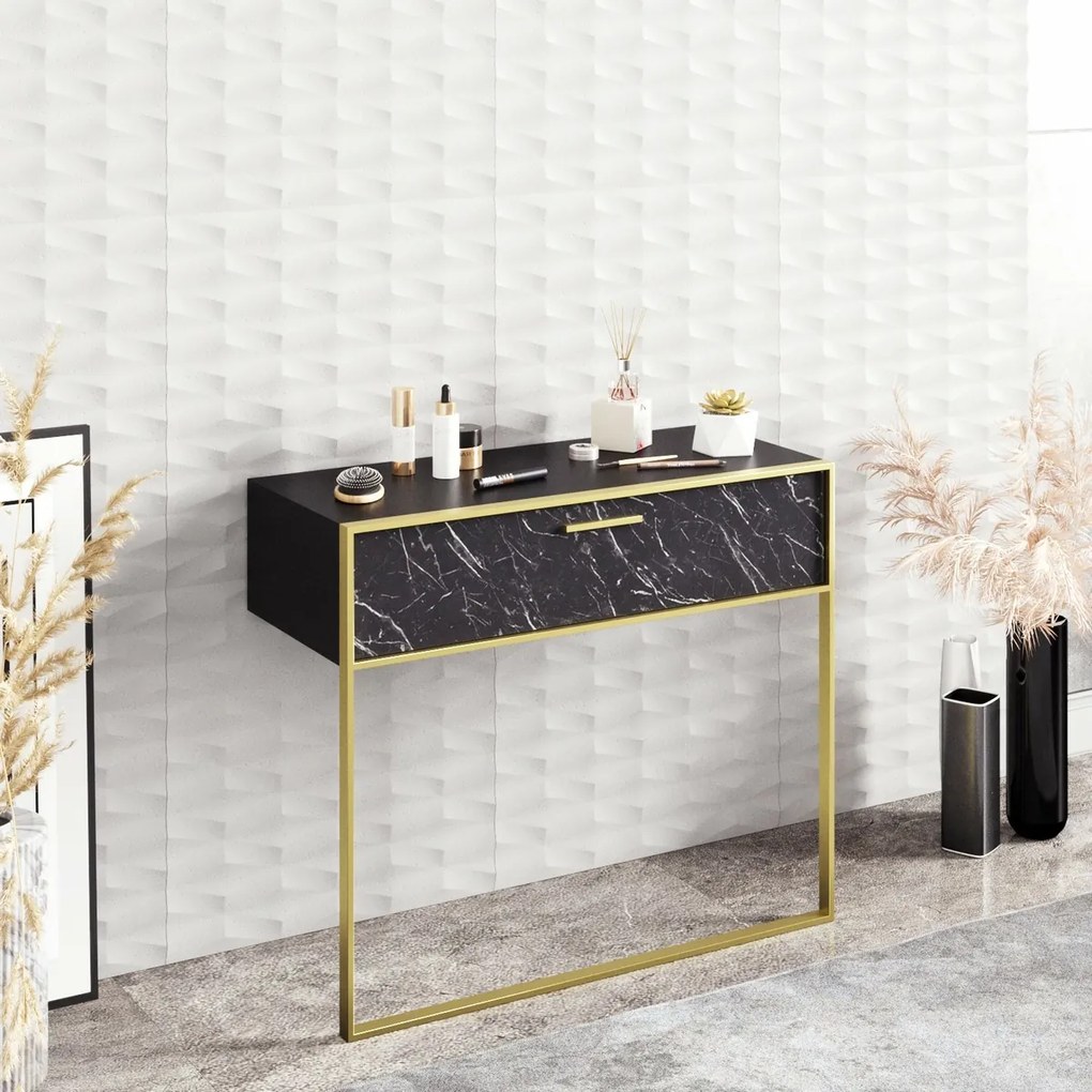 Masă decorativă Polka negru