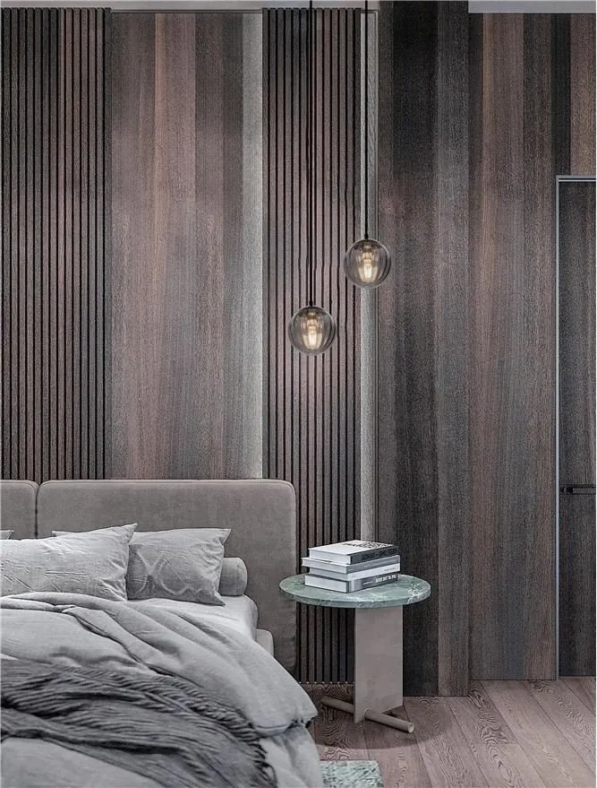 Pendul modern, Metal, Negru, Sticla, Fumurie, ABBACUS