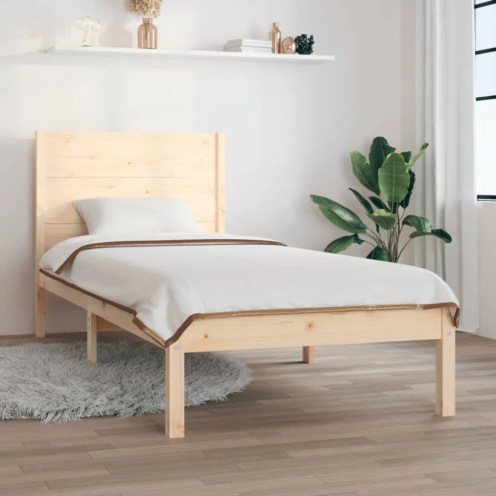 3104118 vidaXL Cadru de pat single, 90x190 cm, lemn masiv