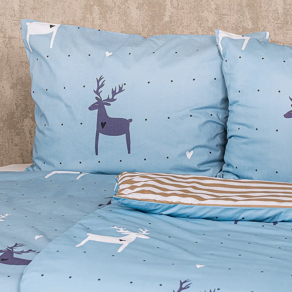 Lenjerie de pat din bumbac 4Home Deer, 160 x 200 cm, 70 x 80 cm